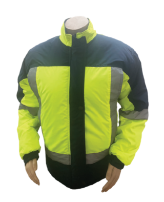 Two Toned Jacket With Reflective Tape